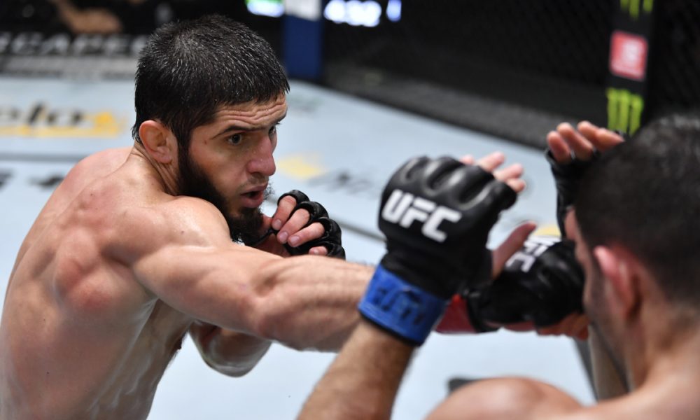 Makhachev finaliza Thiago Moisés no UFC Vegas 31 e desafia Dos Anjos