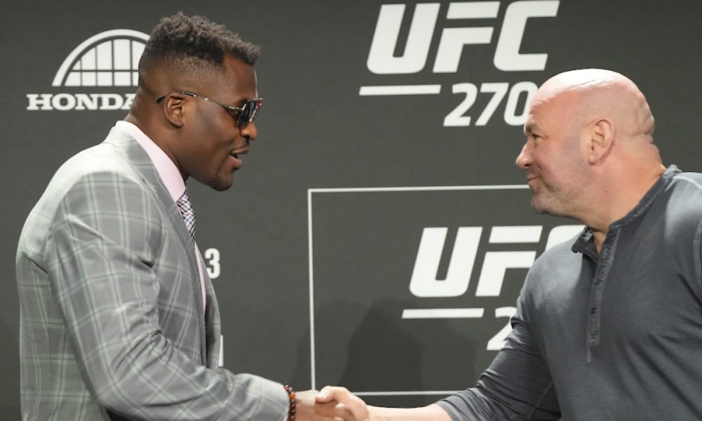 Dana classifica luta contra Tyson Fury como “péssima ideia” para Francis Ngannou