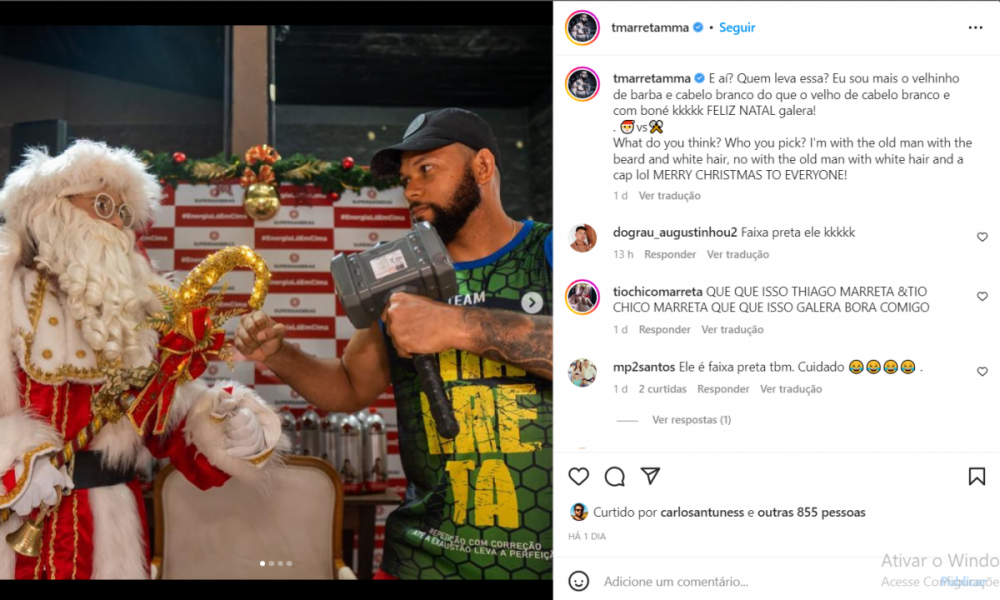 Família, encarada e sensualidade: Confira como foi o Natal da comunidade do MMA