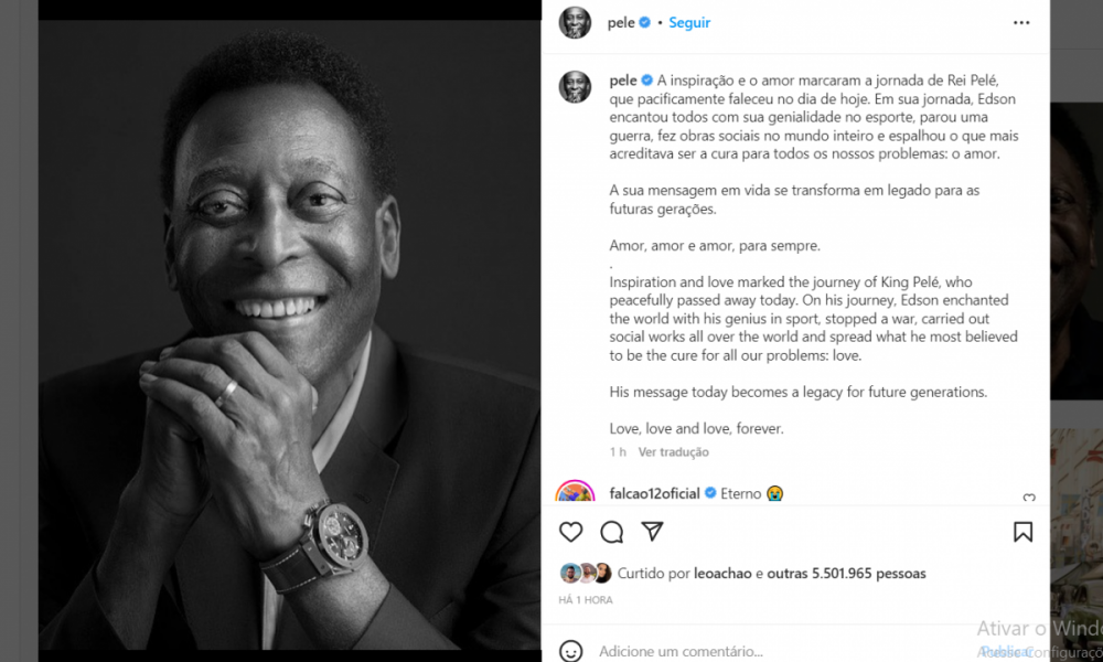 Adeus ao Rei! Astros dos esportes de combate reverenciam Pelé após morte: “Eterno”