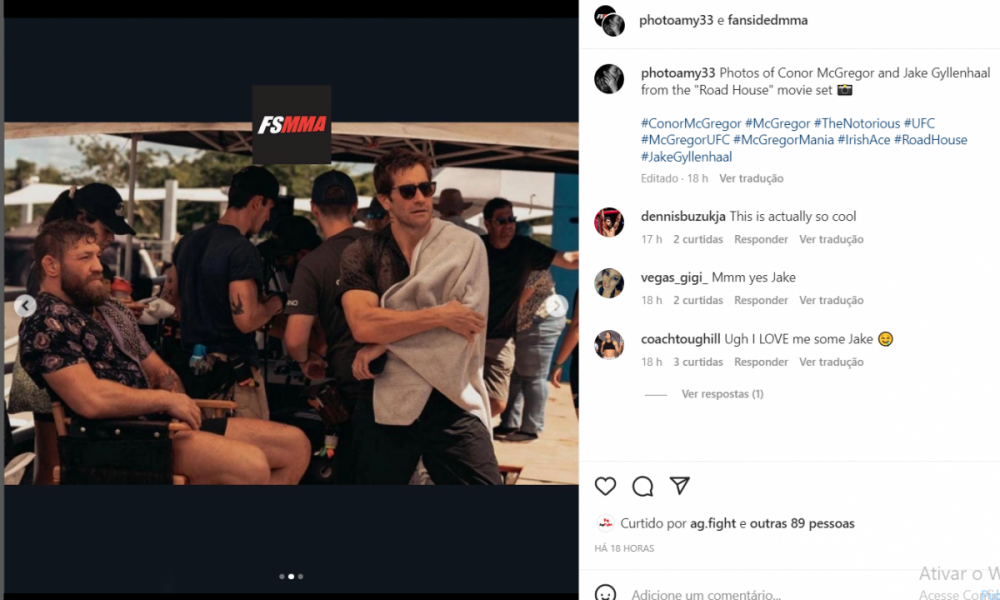 McGregor surge ao lado de astro de Hollywood em bastidores de filme; veja