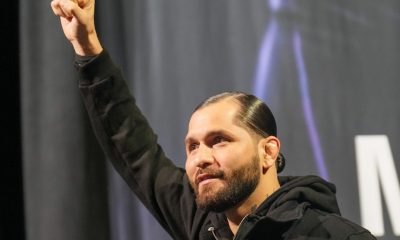 Jorge Masvidal em coletiva de imprensa do UFC