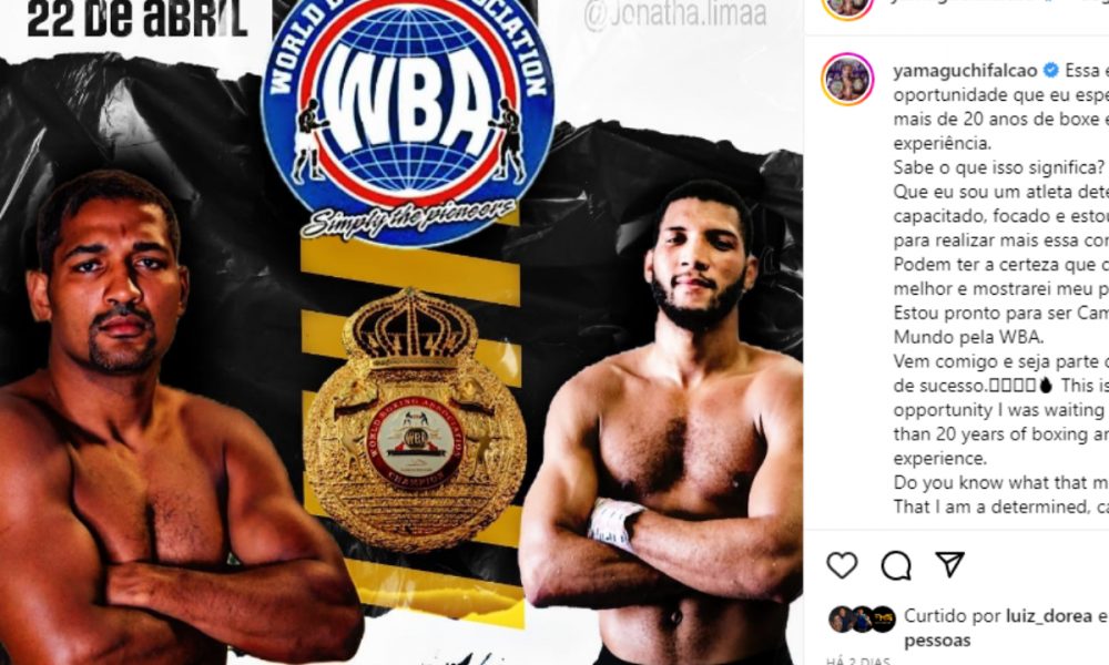 Medalhista olímpico, Yamaguchi Falcão encara David Morrell, em Las Vegas, pelo cinturão dos supermédios da WBA.