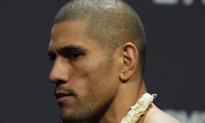 Alex Poatan aguarda adversário para realizar encarada na pesagem oficial do UFC.