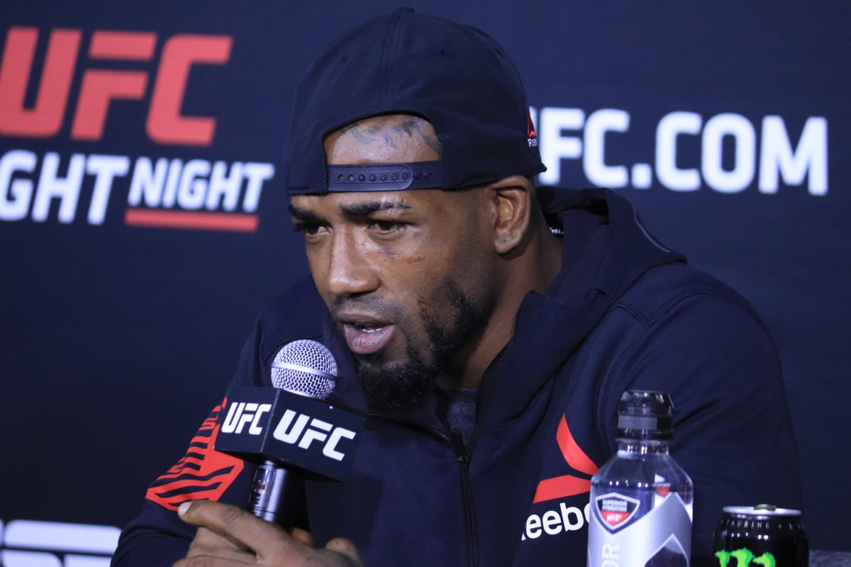 Bobby Green conversa com a imprensa durante media day do UFC em setembro de 2020.