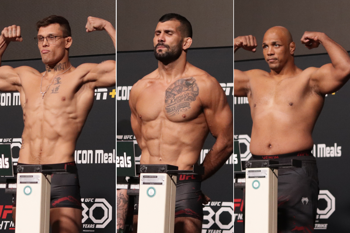 Montagem com fotos de Caio Borralho, Rodolfo Vieira e Marcos Pezão