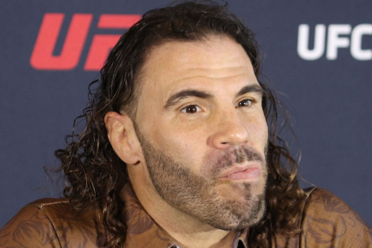 Clay Guida responde perguntas dos jornalistas durante media day do UFC
