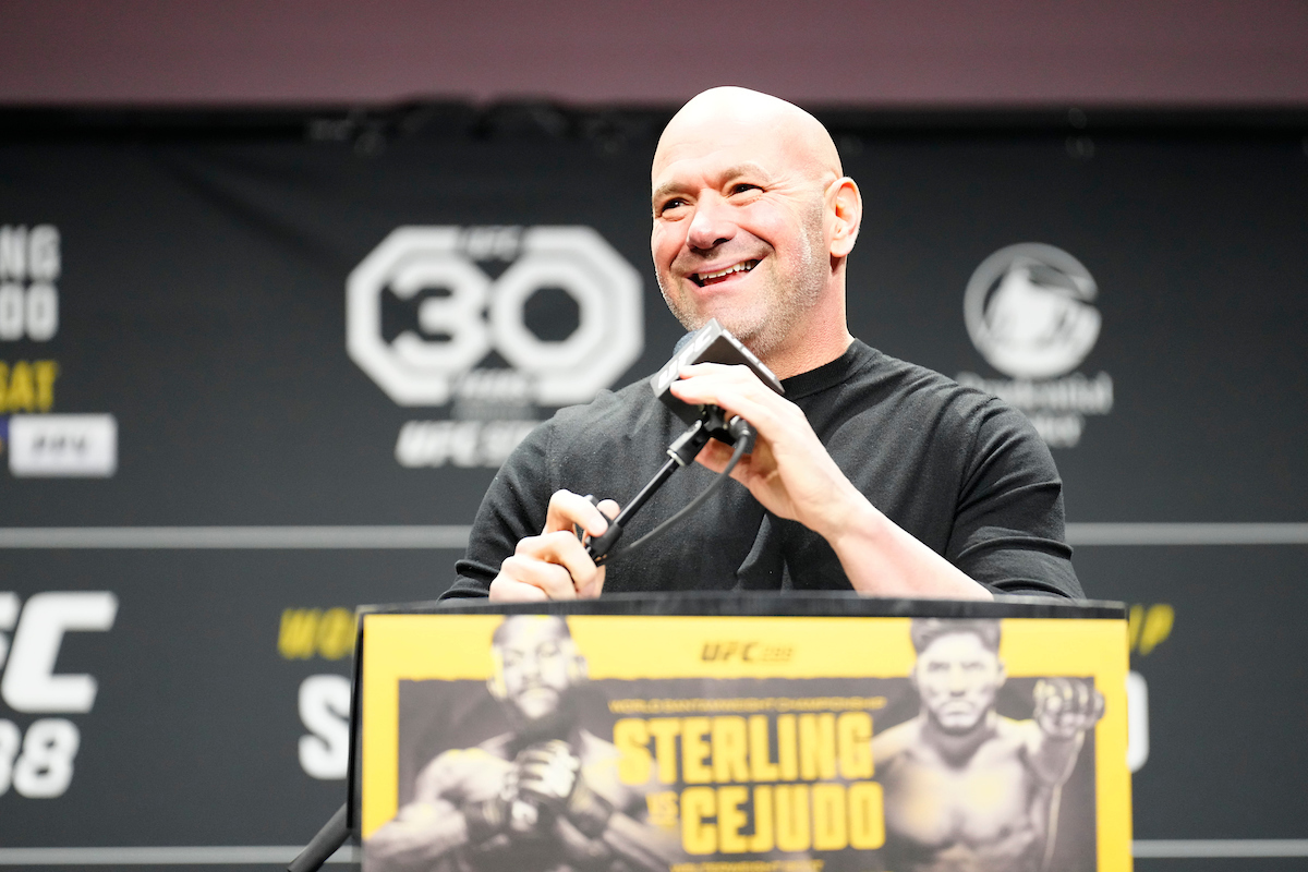 Dana White na coletiva de imprensa do UFC 288.