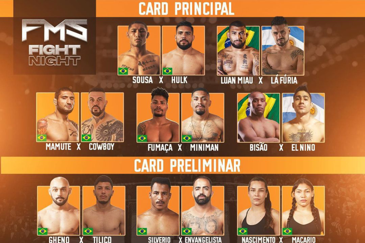 Card do FMS Fight Night, projeto inspirado no Contender Series de Dana White.