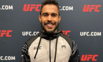 Sorridente, Luan Lacerda participa do media day do UFC Vegas 74