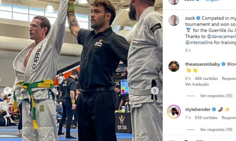 Criador do Facebook, Mark Zuckerberg é promovido à faixa-azul no jiu-jitsu