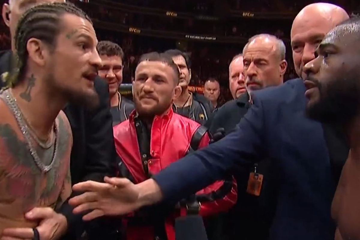 Merab Dvalishvili roubou a cena na discussão entre Aljamain Sterling e Sean O'Malley no UFC 288