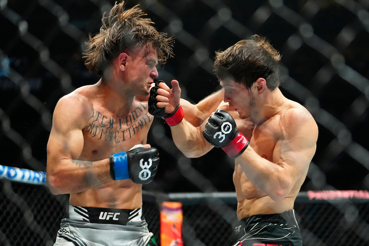 Diego Lopes deu trabalho para o invicto Movsar Evloev no UFC