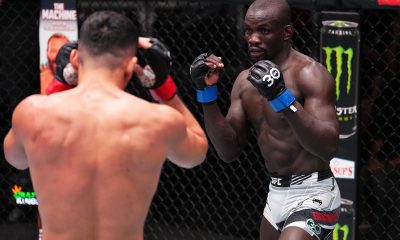 Themba Gorimbo (à direita) em ação no UFC Vegas 73