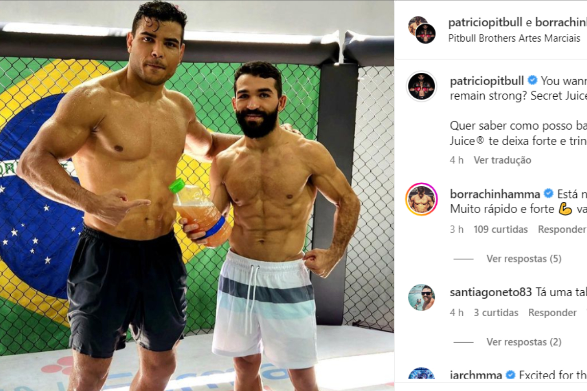 Borrachinha e Patrício treinam lado a lado na 'Pitbull Brothers'