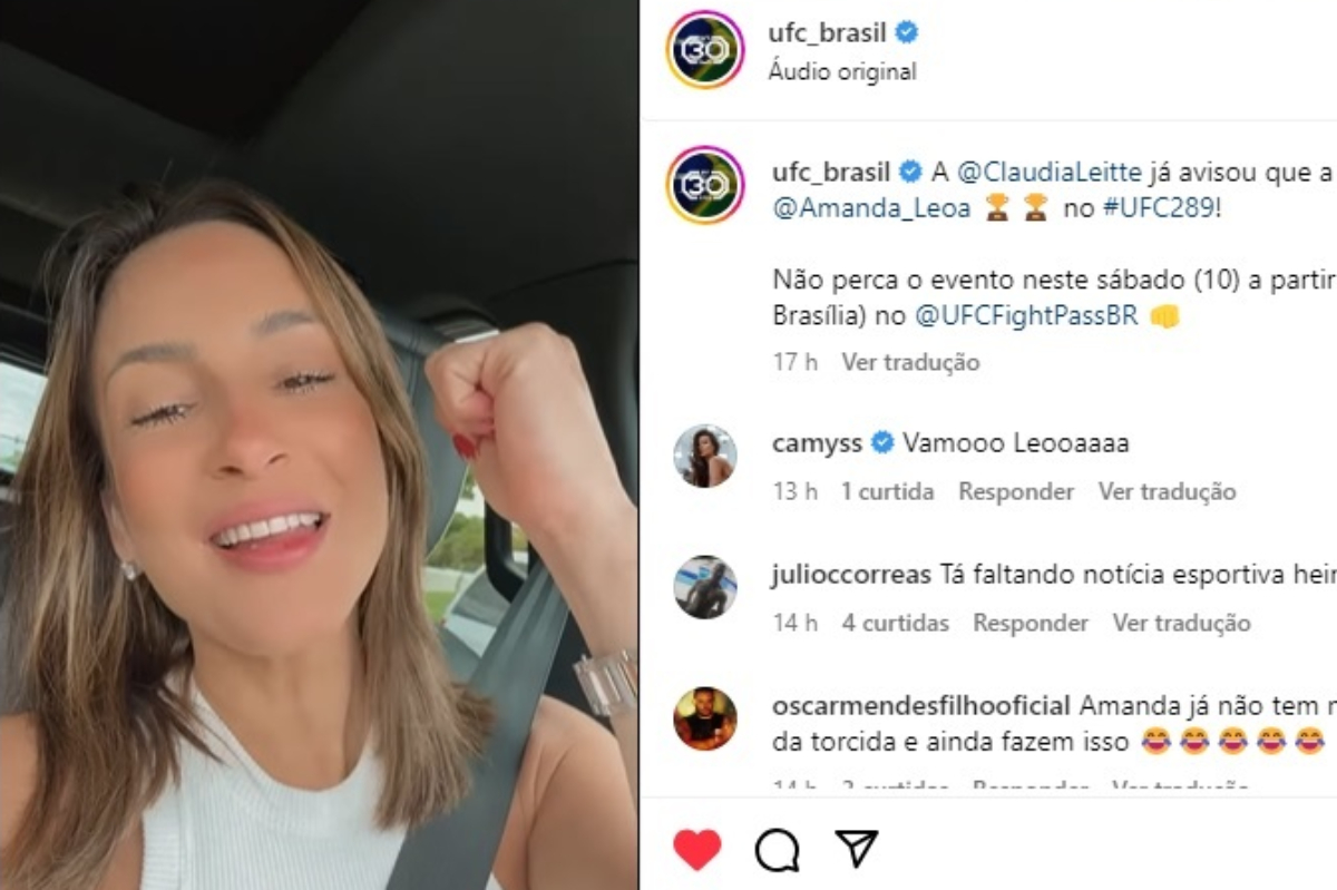 Claudia Leitte manda mensagem de apoio para Amanda Nunes
