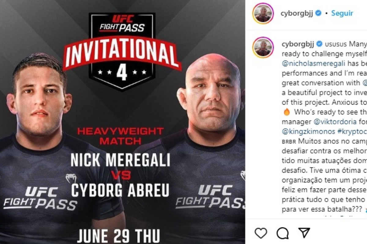 Nicholas Meregali aceitou desafio de Roberto Cyborg