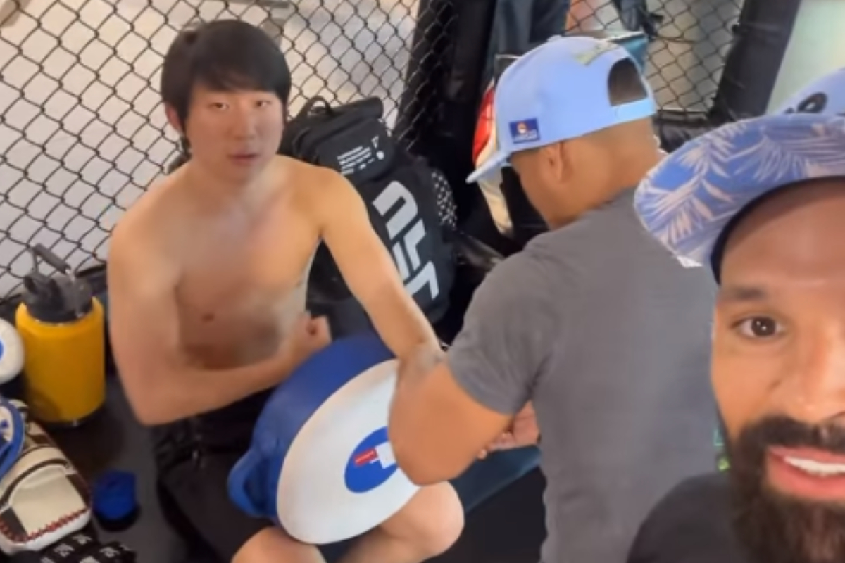 Pyong Lee, guiado por Michel Pereira, visitou o UFC PI, em Las Vegas.