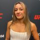 Jaqueline Amorim posa para foto no media day do UFC Vegas 78.
