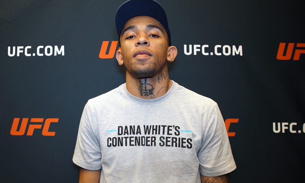 Carlos Prates fala com a imprensa após ser contratado pelo UFC via Contender Series