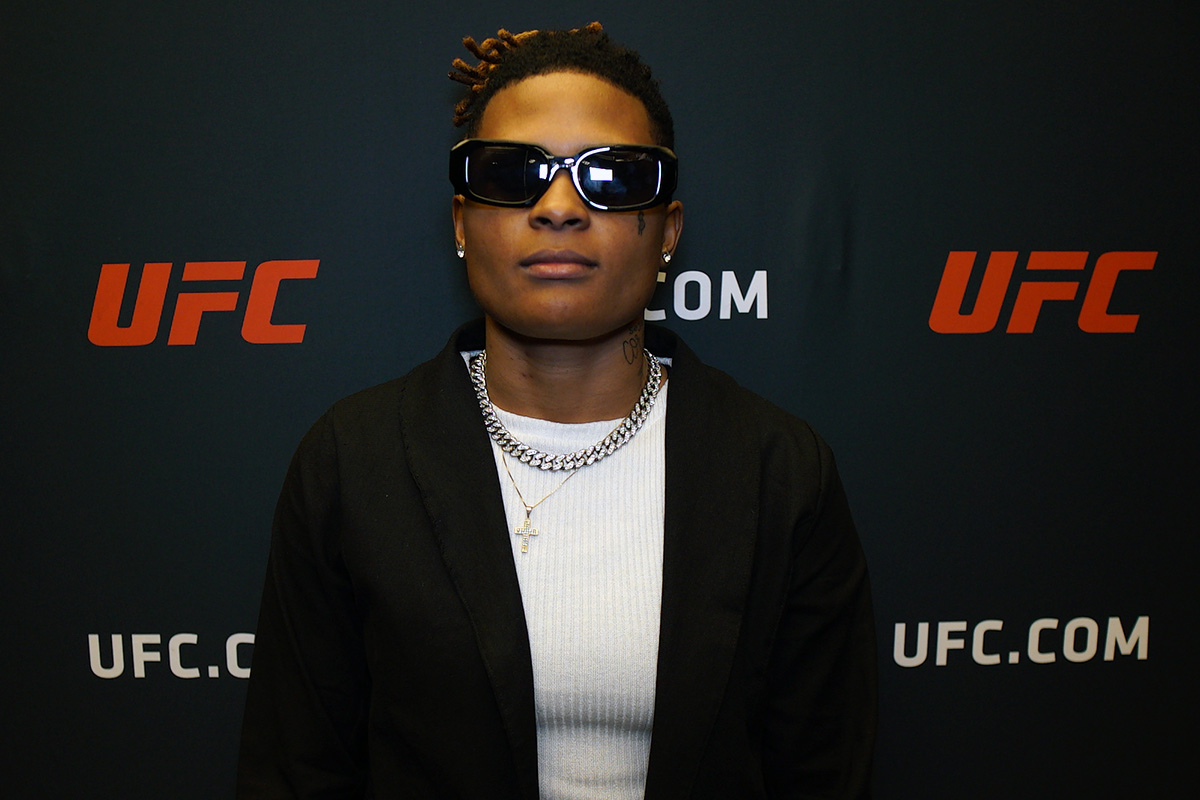 Tamires Vidal conversa com a reportagem da Ag Fight no UFC Apex