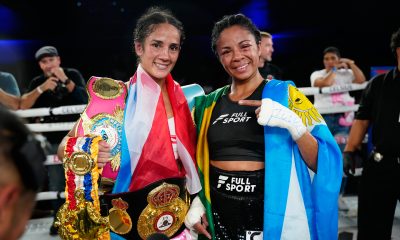 Amanda Serrano e Danila Ramos confraternizam após luta histórica no boxe.