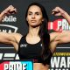 Ariane Lipski bate o peso e posa para fotos durante a pesagem oficial do UFC 296