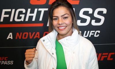Luana Santos posa para foto após dar entrevista para a Ag Fight em Las Vegas