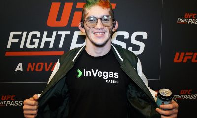 Melqui Costa posa para foto após dar entrevista para a Ag Fight em Las Vegas