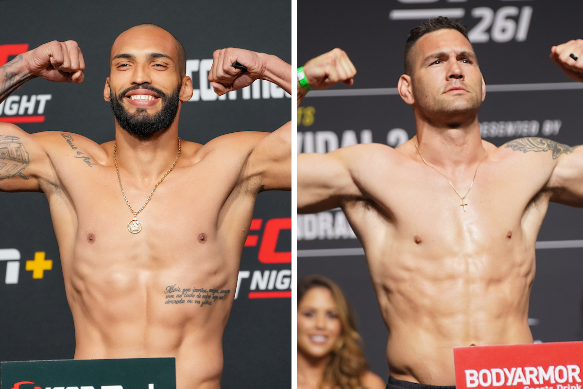 Bruno Blindado e Chris Weidman se enfrentam no UFC Atlantic City.