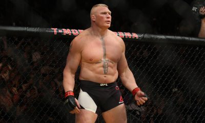 Brock Lesnar em ação no UFC 200.