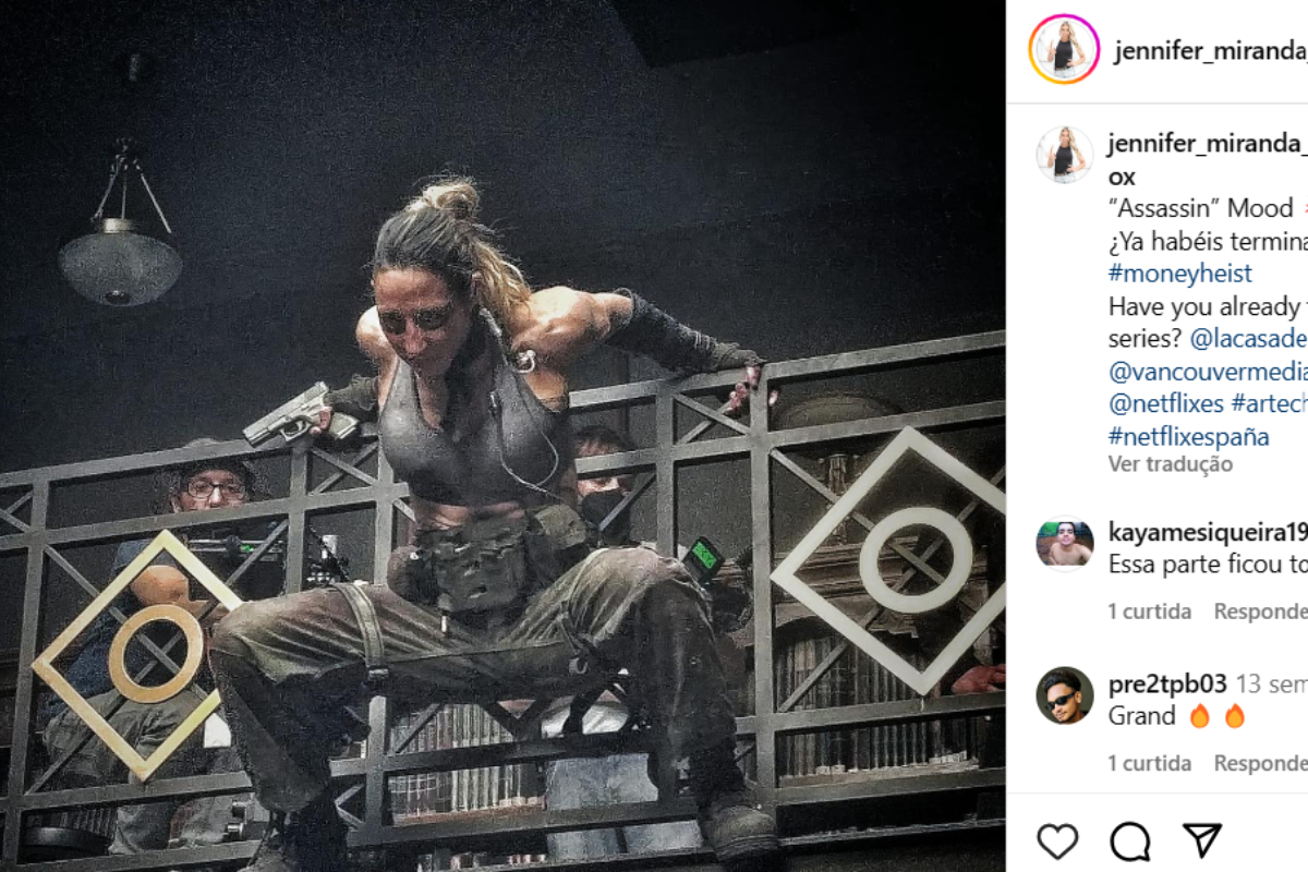 A atriz e boxeadora Jennifer Miranda em ação na série da Netflix.