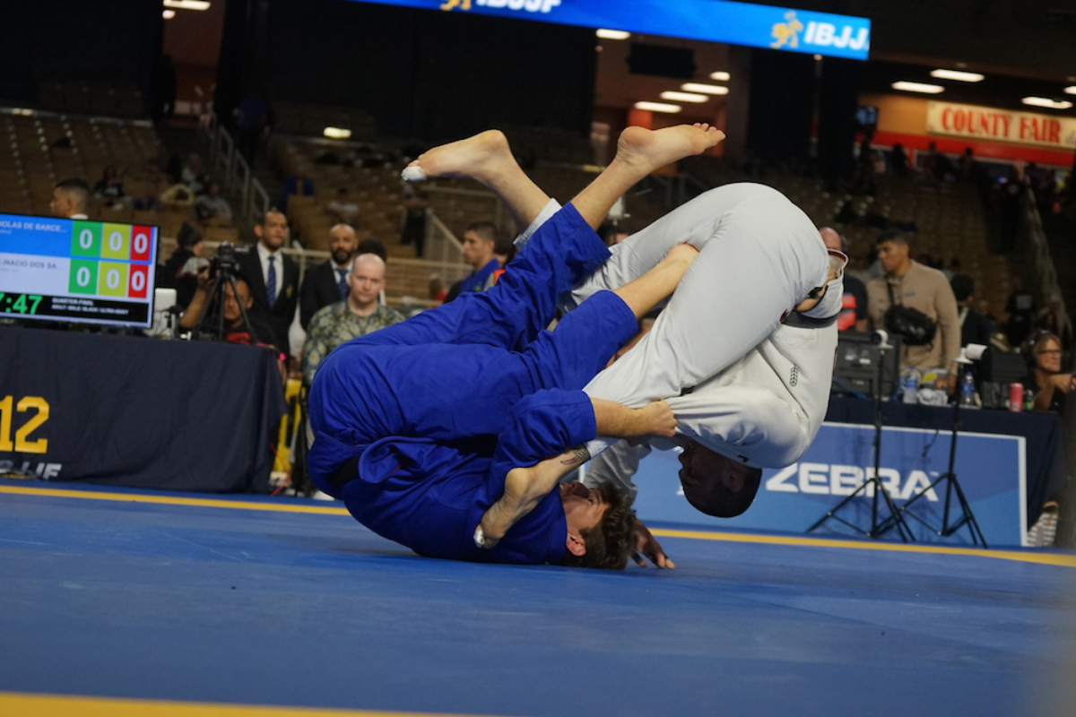 Nicholas Meregali competindo no Pan Americano da IBJJF 2023.