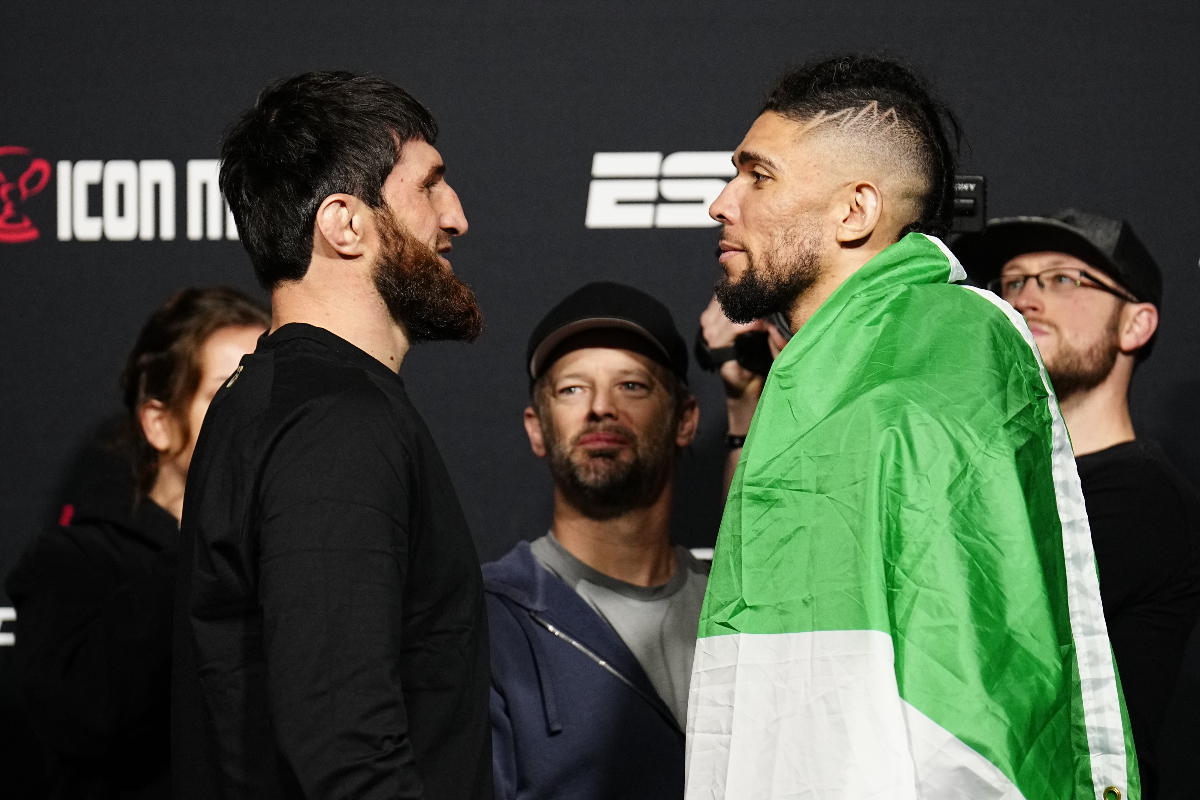 Magomed Ankalaev e Johnny Walker ficam frente a frente antes do UFC Vegas 84
