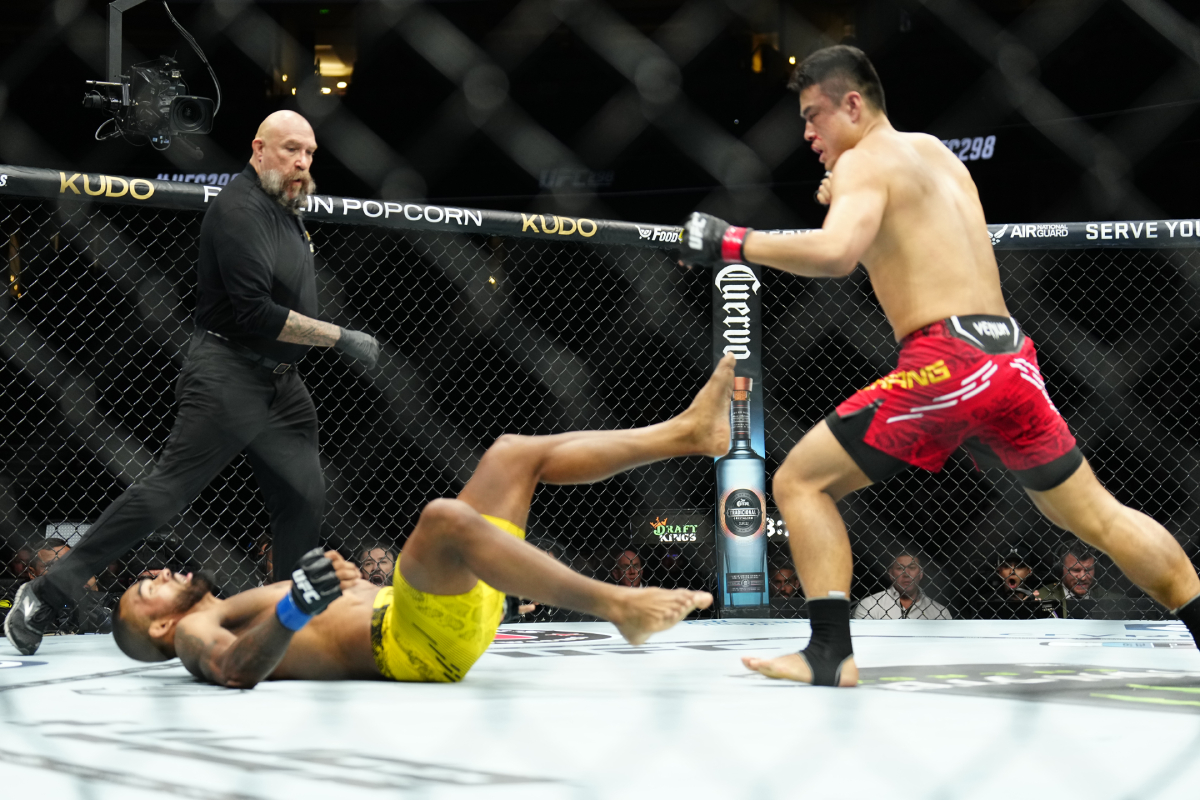 Brendson Ribeiro foi nocauteado na sua estreia no UFC.