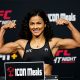 Natália Silva posa para fotos após bater o peso para o UFC Vegas 85