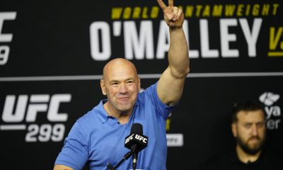 Dana White na coletiva de imprensa do UFC 299.