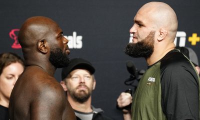 Os protagonistas do UFC Vegas 87 fazem uma encarada respeitosa