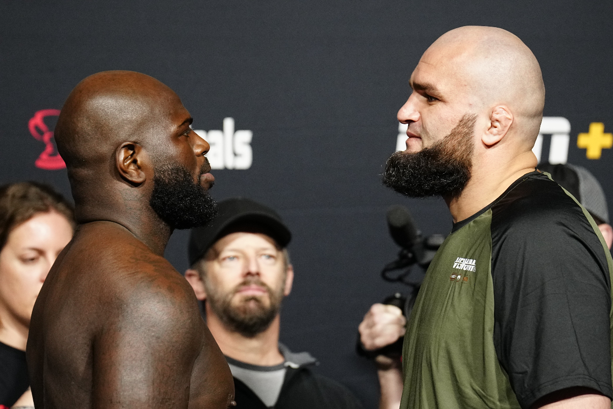 Os protagonistas do UFC Vegas 87 fazem uma encarada respeitosa