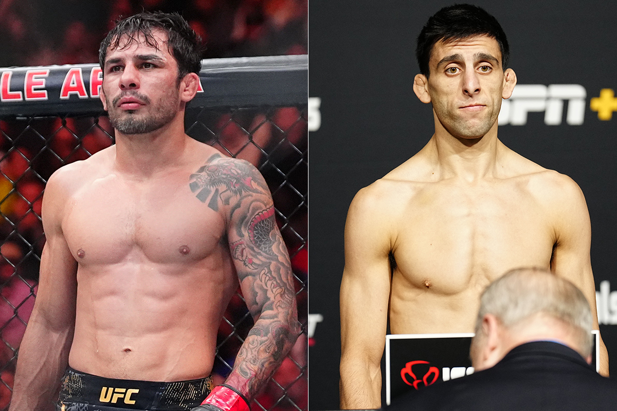 Montagem de foto coloca Alexandre Pantoja e Steve Erceg lado a lado