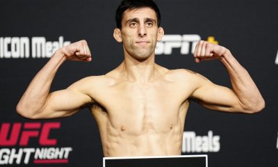 Steve Erceg passa pela balança na pesagem do UFC Vegas 89