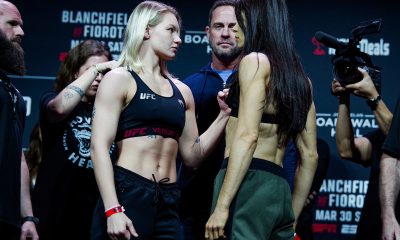 Dudakova e Gatto ficam frente a frente na pesagem cerimonial do UFC Atlantic City