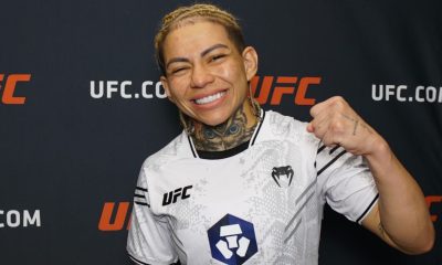 Kelten Esquentadinha sorri após vencer a primeira no UFC.