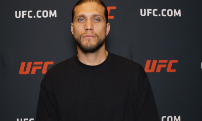 Brian Ortega posa para fotos após dar entrevista para a reportagem da Ag Fight