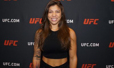 Mayra Sheetara posa para fotos após dar entrevista para a reportagem da Ag Fight