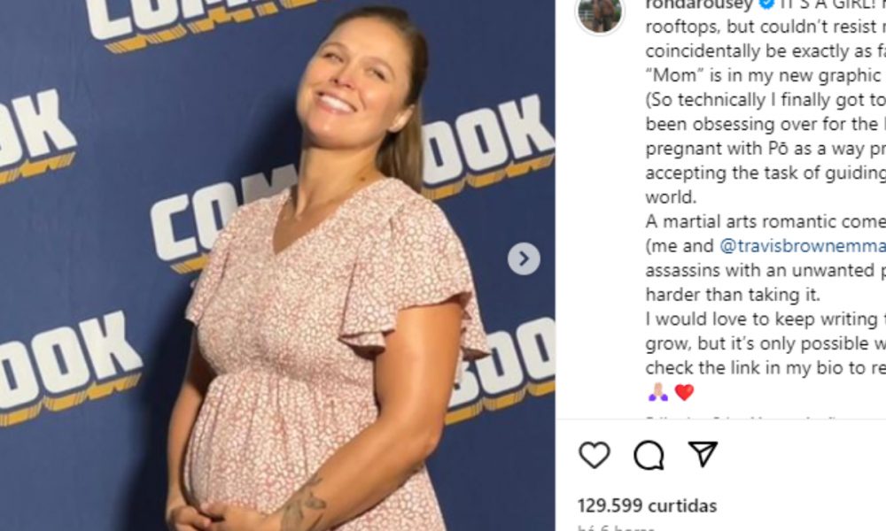 Bebê a caminho! Ronda Rousey anuncia gravidez de sua segunda filha