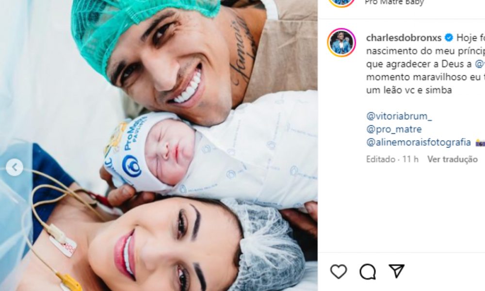Charles Do Bronx anuncia nascimento de segundo filho: “Te amo, príncipe”