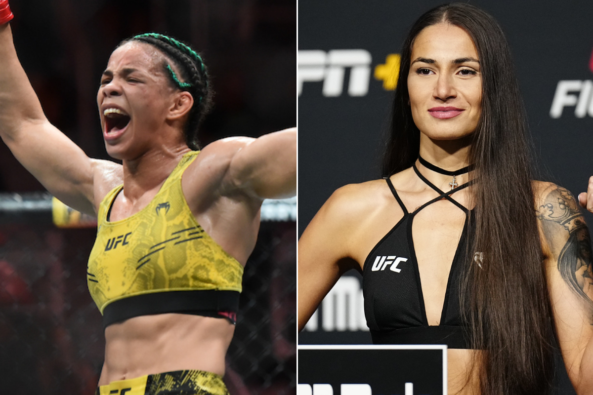 Dione Barbosa (à esquerda) encara Diana Belbita no UFC Vegas 105