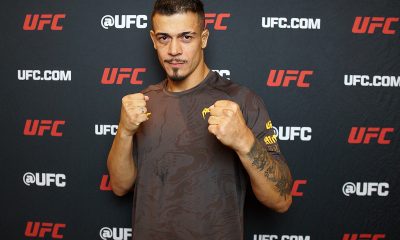 Marco Tulio posa para fotos após conversar com a reportagem da Ag Fight em Las Vegas