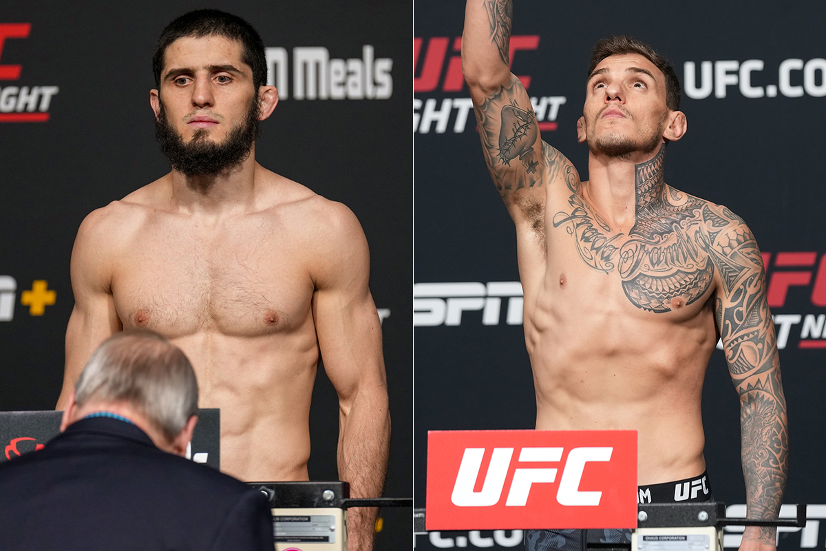 Renato Moicano (à direita) é o novo rival de Islam Makhachev no UFC 311